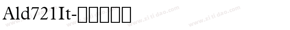 Ald721It字体转换