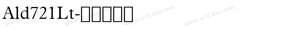 Ald721Lt字体转换