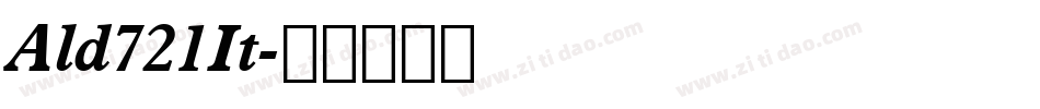 Ald721It字体转换