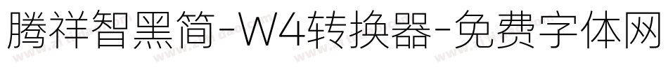 腾祥智黑简-W4转换器字体转换