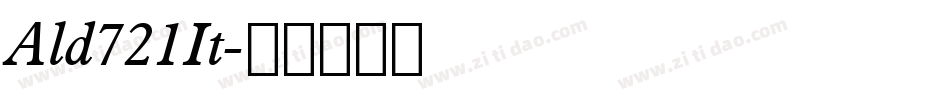 Ald721It字体转换