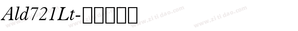 Ald721Lt字体转换