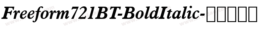 Freeform721BT-BoldItalic字体转换
