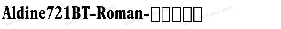Aldine721BT-Roman字体转换