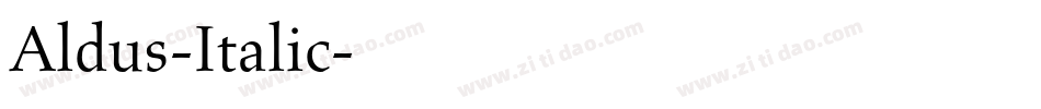 Aldus-Italic字体转换