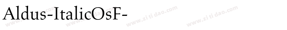 Aldus-ItalicOsF字体转换