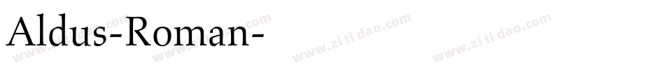 Aldus-Roman字体转换