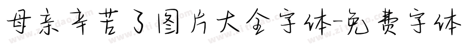 母亲辛苦了图片大全字体字体转换