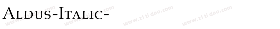 Aldus-Italic字体转换