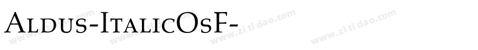 Aldus-ItalicOsF字体转换