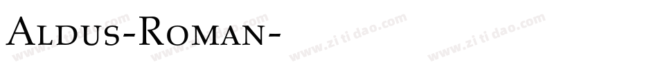 Aldus-Roman字体转换