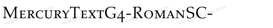 MercuryTextG4-RomanSC字体转换