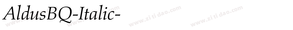 AldusBQ-Italic字体转换