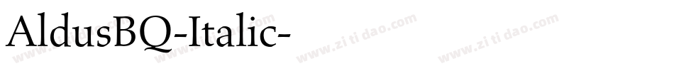 AldusBQ-Italic字体转换