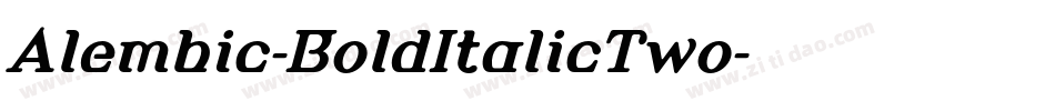 Alembic-BoldItalicTwo字体转换