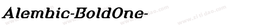 Alembic-BoldOne字体转换