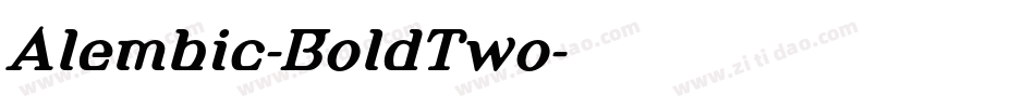 Alembic-BoldTwo字体转换
