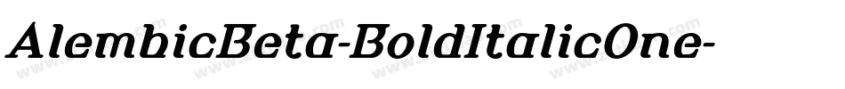 AlembicBeta-BoldItalicOne字体转换