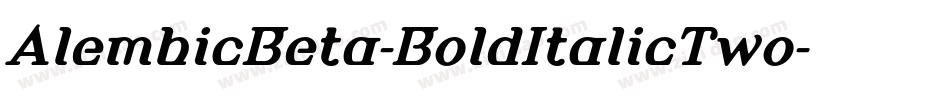 AlembicBeta-BoldItalicTwo字体转换