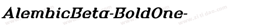 AlembicBeta-BoldOne字体转换