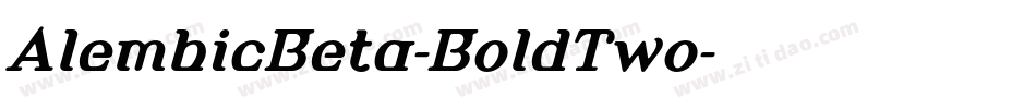 AlembicBeta-BoldTwo字体转换