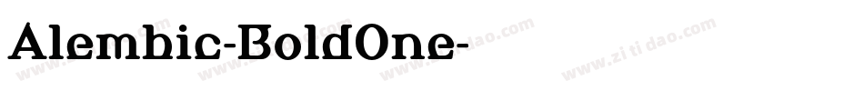 Alembic-BoldOne字体转换