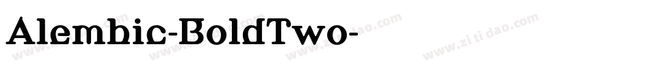 Alembic-BoldTwo字体转换