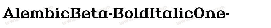 AlembicBeta-BoldItalicOne字体转换