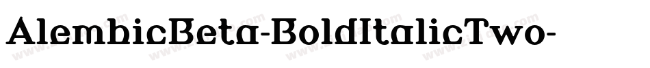 AlembicBeta-BoldItalicTwo字体转换
