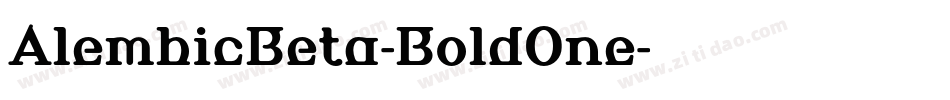 AlembicBeta-BoldOne字体转换