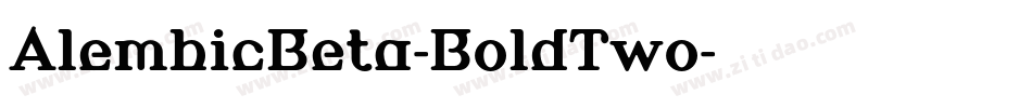 AlembicBeta-BoldTwo字体转换