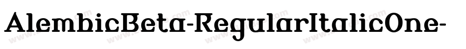 AlembicBeta-RegularItalicOne字体转换
