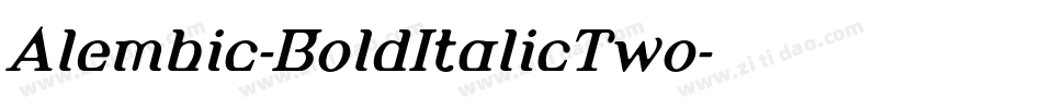 Alembic-BoldItalicTwo字体转换