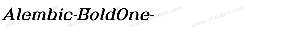 Alembic-BoldOne字体转换