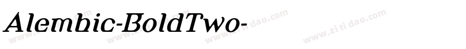 Alembic-BoldTwo字体转换