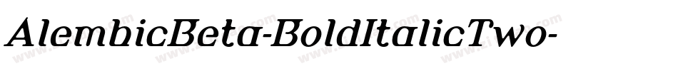 AlembicBeta-BoldItalicTwo字体转换