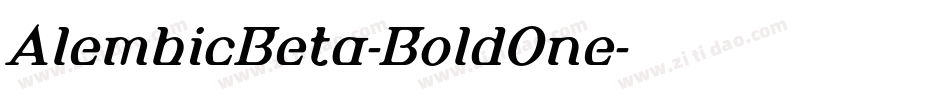 AlembicBeta-BoldOne字体转换