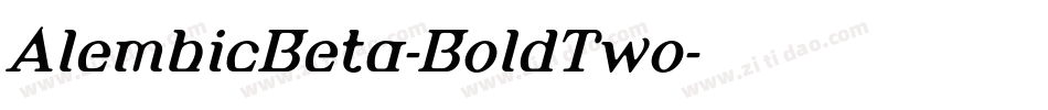 AlembicBeta-BoldTwo字体转换