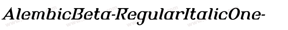 AlembicBeta-RegularItalicOne字体转换