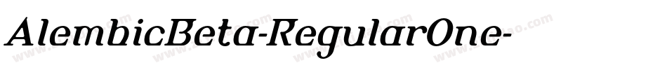 AlembicBeta-RegularOne字体转换