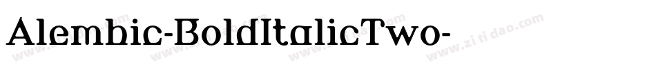 Alembic-BoldItalicTwo字体转换