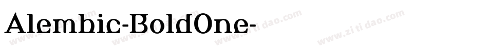 Alembic-BoldOne字体转换