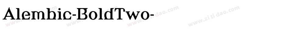 Alembic-BoldTwo字体转换
