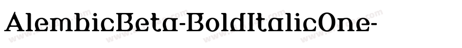 AlembicBeta-BoldItalicOne字体转换