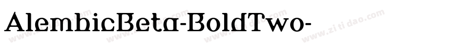 AlembicBeta-BoldTwo字体转换