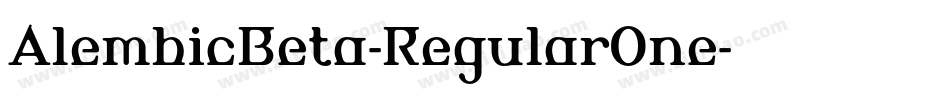 AlembicBeta-RegularOne字体转换