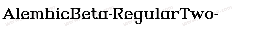 AlembicBeta-RegularTwo字体转换