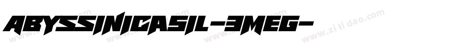 AbyssinicaSil-3mEG字体转换