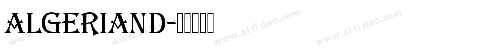 AlgerianD字体转换