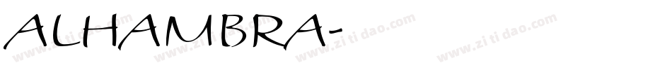 Alhambra字体转换